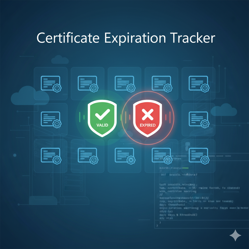 Screenshot of Ansible Certificate Tracker